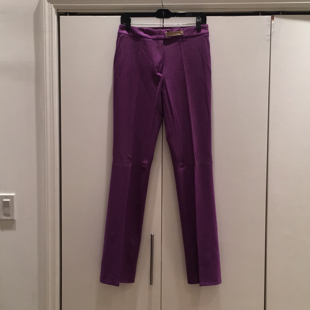 Barbara Bui purple wool trousers